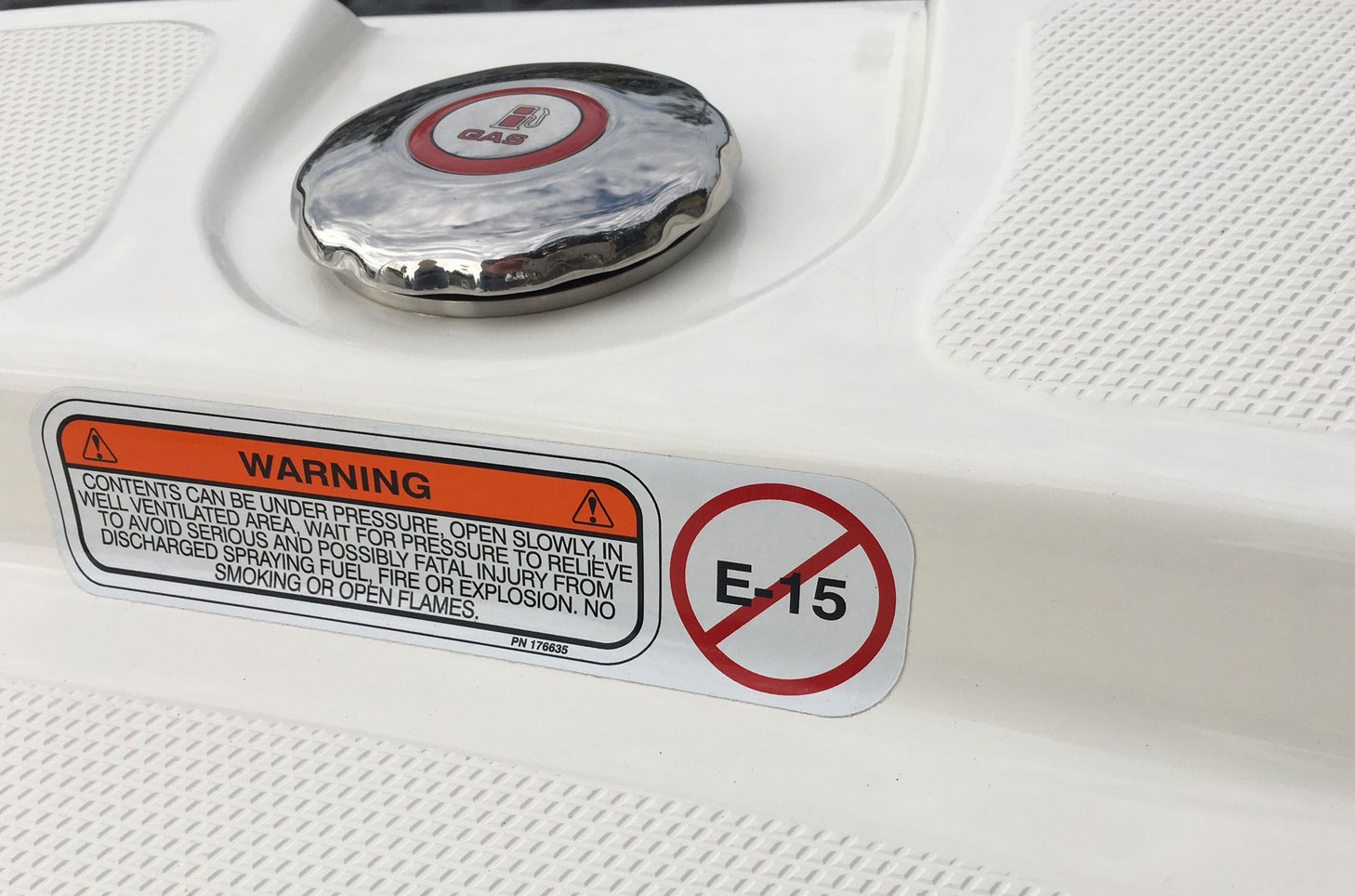 E15 is federally prohibited for recreational vessel use, according to the Coast Guard.