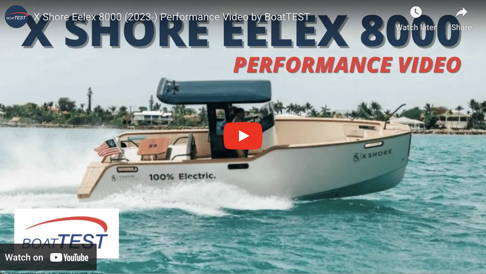 X Shore Eelex 8000 (2023-) Performance Video by BoatTEST